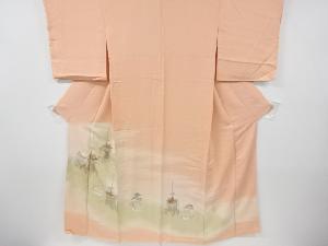 リサイクル　寿光織　祭風景模様織り出し色留袖